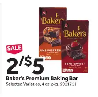 Stop&Shop Baker's premium baking bar offer