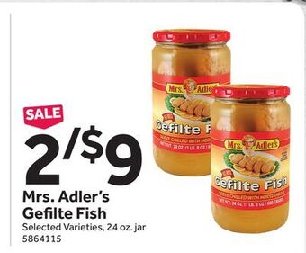 Stop&Shop Mrs. adler's gefilte fish offer