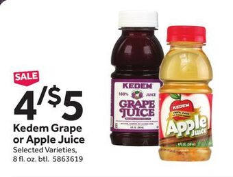 Stop&Shop Kedem grape or apple juice offer