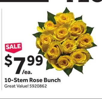 Stop&Shop 10-stem rose bunch offer