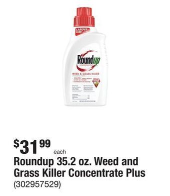 The Home Depot Roundup 35.2 oz. weed and grass killer concentrate plus offer