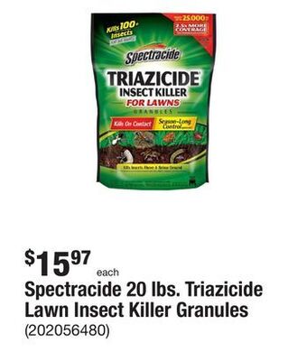 The Home Depot Spectracide 20 lbs. triazicide lawn insect killer granules offer