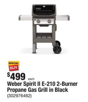 The Home Depot Weber spirit ii e-210 2-burner propane gas grill in black offer