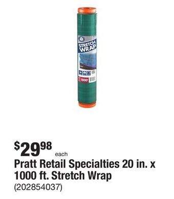 The Home Depot Pratt retail specialties 20 in. x 1000 ft. stretch wrap offer