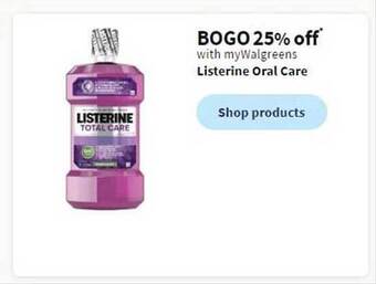 Walgreens Listerine oral care offer