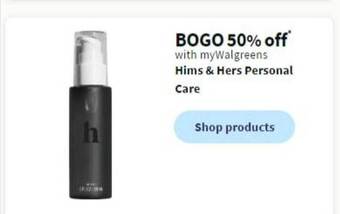Walgreens Hims & hers personal care offer