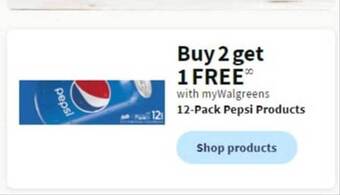 Walgreens Pepsi products offer