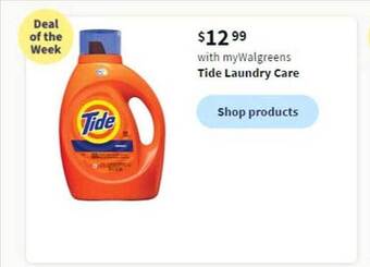 Walgreens Tide laundry care offer
