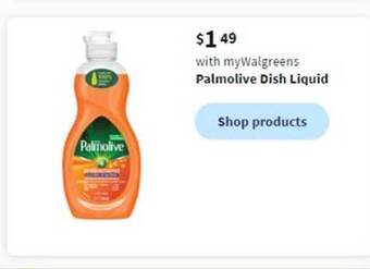 Walgreens Palmolive dish liquid offer