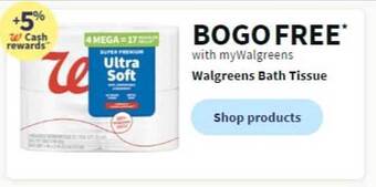 Walgreens Walgreens bath tissue offer
