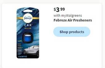 Walgreens Febreze air fresheners offer