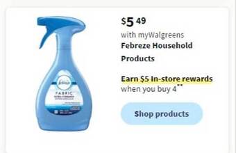 Walgreens Febreze household products offer