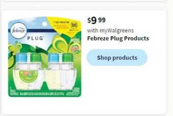Walgreens Febreze plug products offer