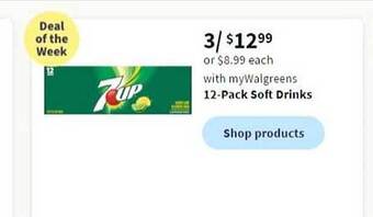 Walgreens 12-pack soft drinks offer