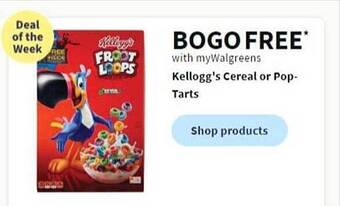 Walgreens Kellogg's cereal or pop-tarts offer