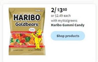 Walgreens Haribo gummi candy offer