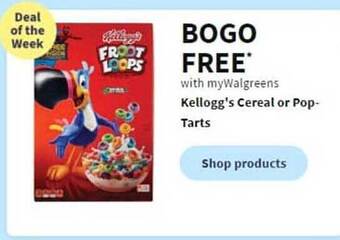 Walgreens Kellogg's cereal or pop-tarts offer