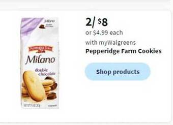 Walgreens Pepperidge farm cookies offer