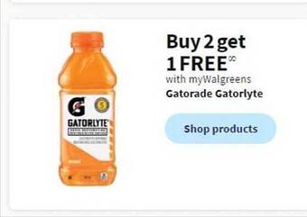 Walgreens Gatorade gatorlyte offer