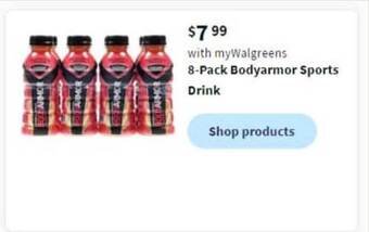 Walgreens 8-pack bodyarmor sports drink offer