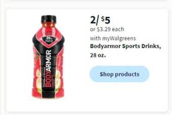 Walgreens Bodyarmor sports drinks offer