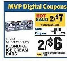 Food Lion Klondike ice cream bars offer