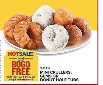 Food Lion Mini crullers, gems or donut hole tubs offer