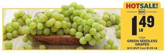 Food Lion Green seedless grapes offer