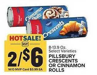 Food Lion Pillsbury crescents or cinnamon rolls offer