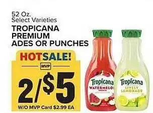 Food Lion Tropicana premium ades or punches offer