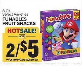 Food Lion Funables fruit snacks offer