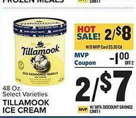 Food Lion Tillamook ice cream offer