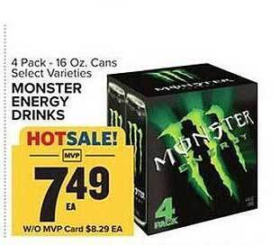 Food Lion Monster energy drinks offer