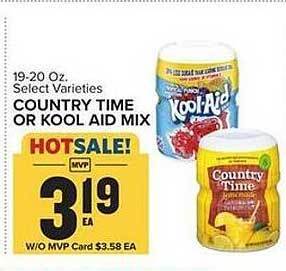 Food Lion Country time or kool aid mix offer