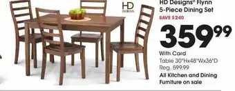 Fred Meyer Hd designs flynn 5-piece dining set offer