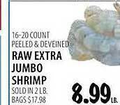 Karns Raw extra jumbo shrimp offer