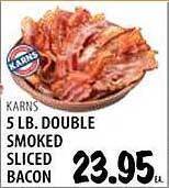 Karns Karns double smoked sliced bacon offer