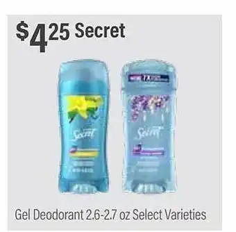 Commissary Secret gel deodorant offer