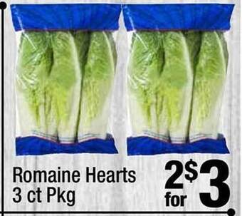 Super King Markets Romaine hearts offer