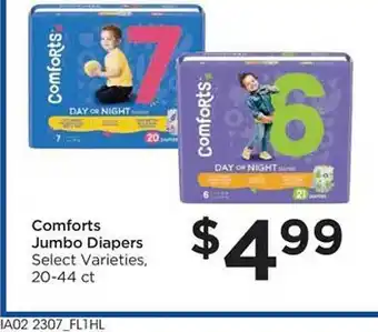 Food 4 Less Conforts jumbo diapers offer