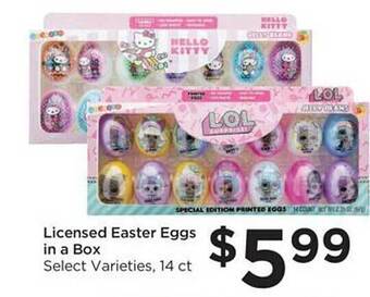 Food 4 Less Licensed easter eggs in a box offer