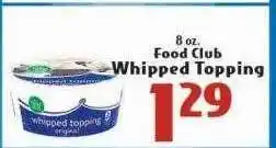 Food club whipped topping