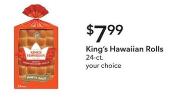 Publix King's Hawaiian Rolls 24-ct. offer