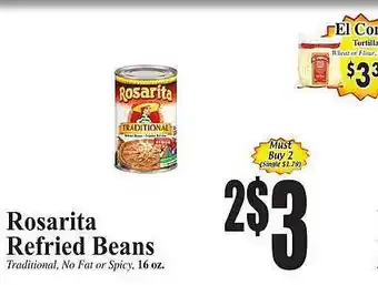 Baja Ranch Rosarita refried beans offer