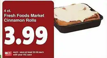 Harris Teeter Fresh foods market cinnamon rolls offer