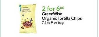 Publix Greenwise organic tortilla chips offer