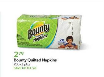 Publix Bounty quilted napkins offer