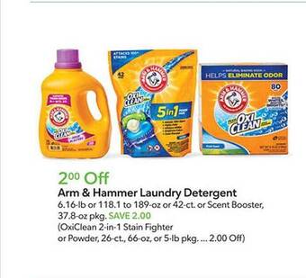 Publix Arm & hammer laundry detergent offer