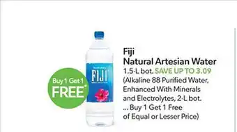 Publix Fiji natural artesian water offer