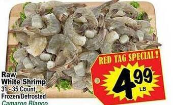Superior Grocers Raw white shrimp offer